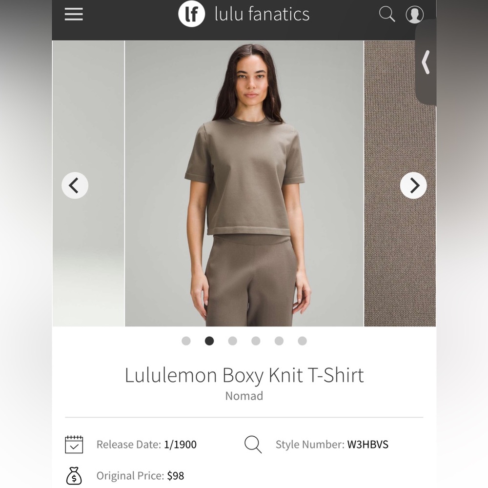 Lululemon Boxy Knit T-Shirt